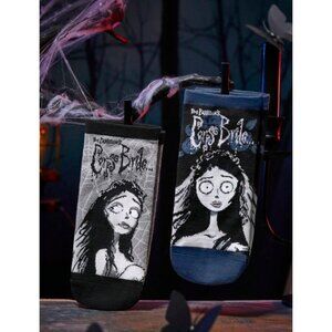 Corpse Bride Women’s Ankle Socks – 2 Pair Set, Cute Cartoon Wedding Lover Design